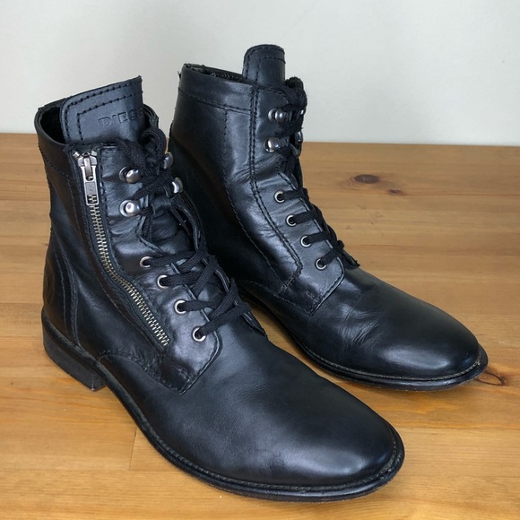 diesel leather boots